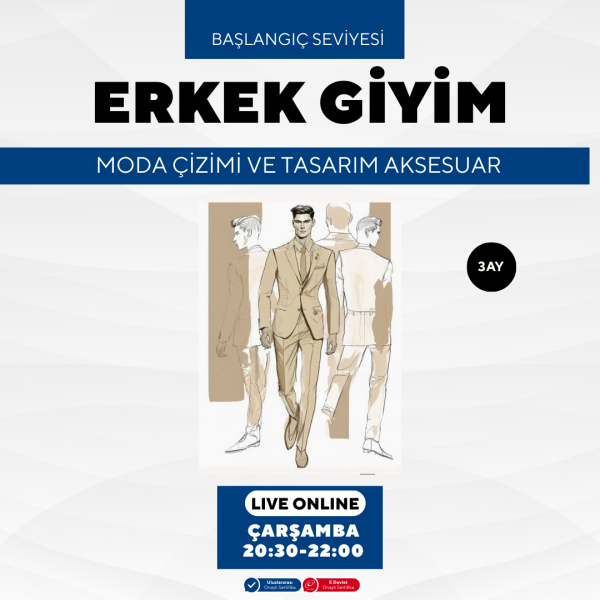 Erkek Giyim Moda Çizimi ve Tasarım Aksesuar - Başlangıç seviyesi