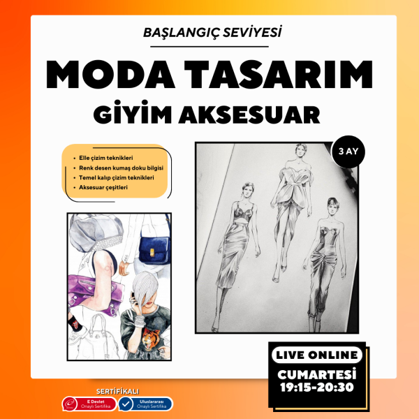 Moda Giysi Tasarım Aksesuar Çizim ve Kalıp Geliştirme (Online)