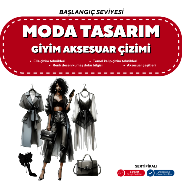 Moda Tasarım Giyim Aksesuar Çizim (Yüz Yüze)