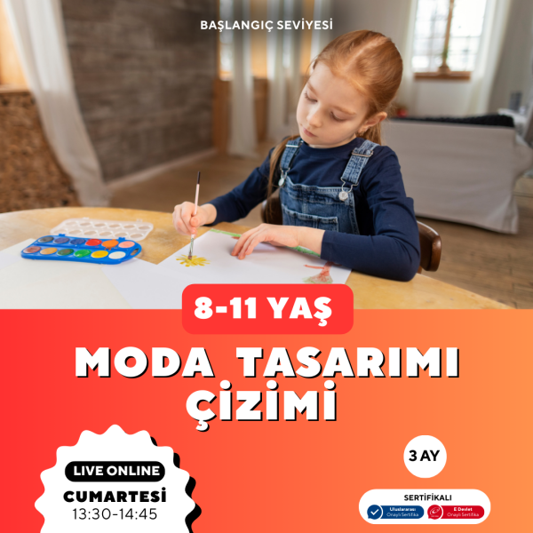 8-11 Yaş Moda Tasarımı Çizim (Online)