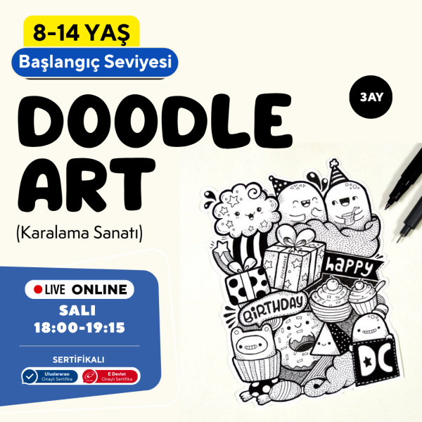 Doodle Sketching Art - Karalama Sanatı  (8-14 Yaş)