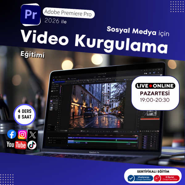 Adobe Premier ile Video Kurgu Eğitimi Online