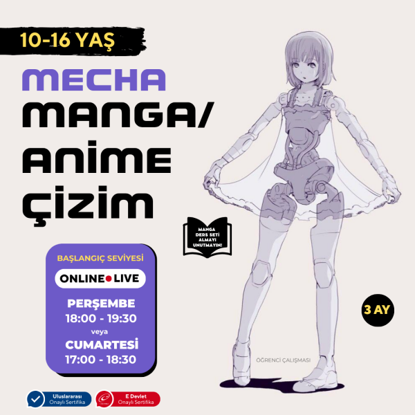 Mecha Manga Çizim Anime Hazırlama (10-16 Yaş)