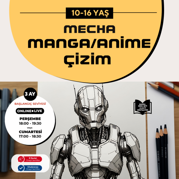 Mecha Manga Çizim Anime Hazırlama (10-16 Yaş)