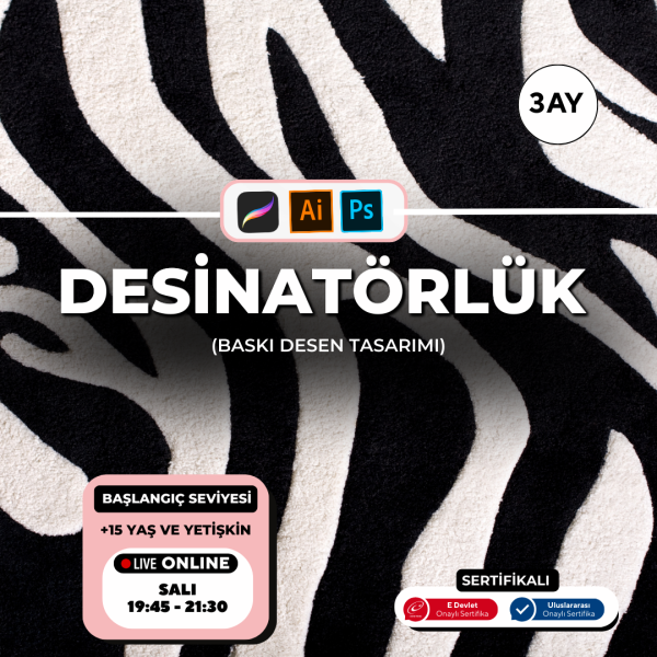 Adobe Photoshop ile Desinatörlük (Baskı Desen Tasarımı)