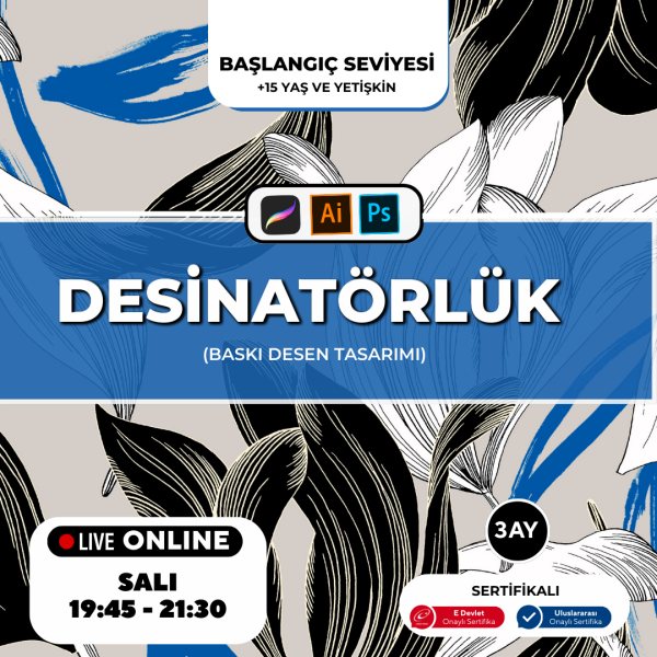 Adobe Photoshop ile Desinatörlük (Baskı Desen Tasarımı)