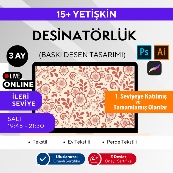 Desinatörlük (Baskı Desen Tasarımı) (İleri Seviye)