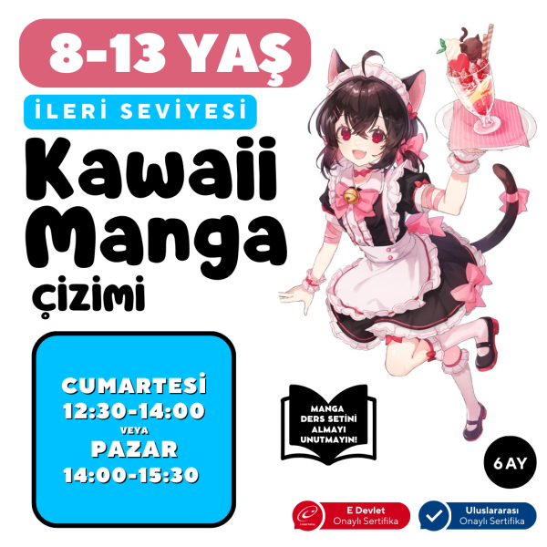 Kawaii Manga Çizim (8-13 Yaş) İleri Seviye - Yüz Yüze