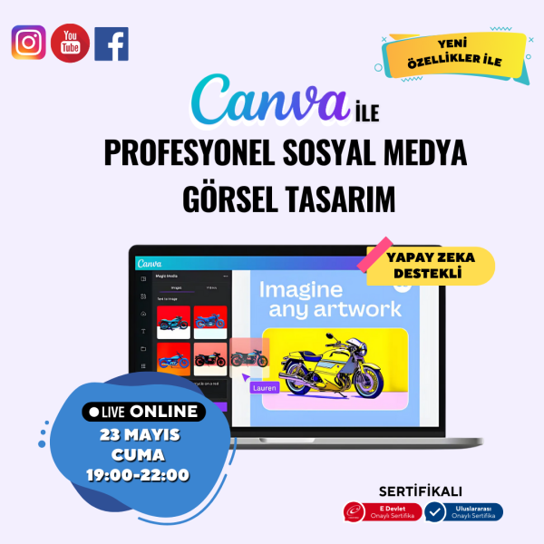 Profesyonel Sosyal Medya Görsel Tasarım  (Canva)