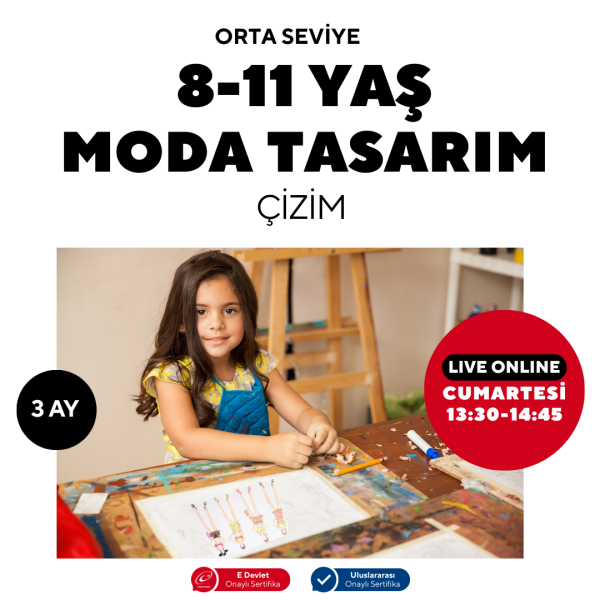 8-11 Yaş Moda Tasarımı Orta Seviye Çizim (Online)
