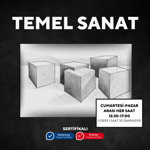 Temel Sanat  - Yüz yüze 3 Aylık - E-Devlet Onaylı Üniversite Eğitim Sertifikası