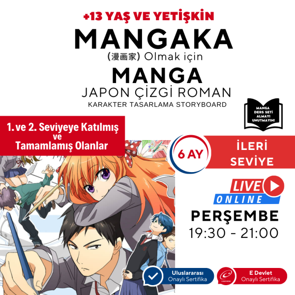 Mangaka Olmak için Japon Çizgi Roman (MANGA) Storyboard (İleri Seviye)