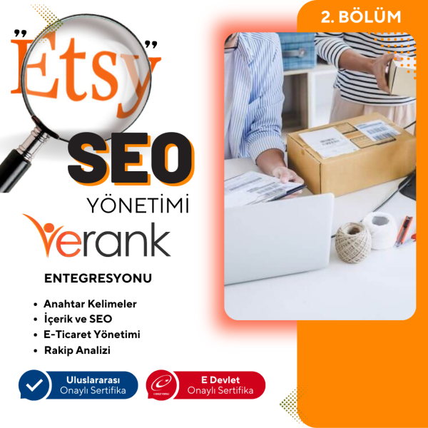 Etsy Seo ve E-Rank Entegrasyonu - Yüz Yüze Uluslararası Geçerli Akredite Firması Eğitim Sertifikası