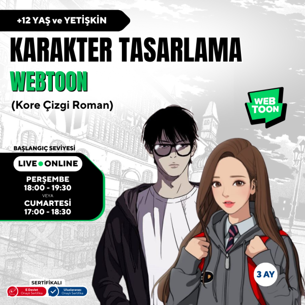 Webtoon ve Manhwa (Kore Çizgi Roman) Hazırlama (+12 Yaş ve Yetişkin)