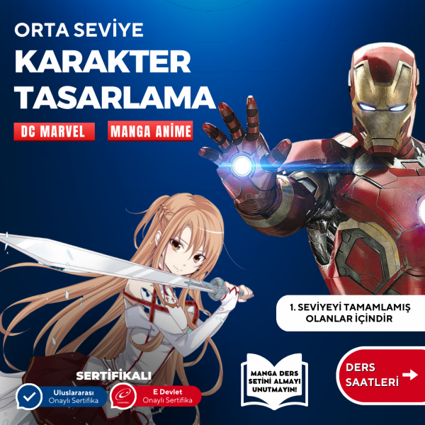 Karakter Tasarlama (9-15 Yaş)(Orta Seviye) - Yüz Yüze