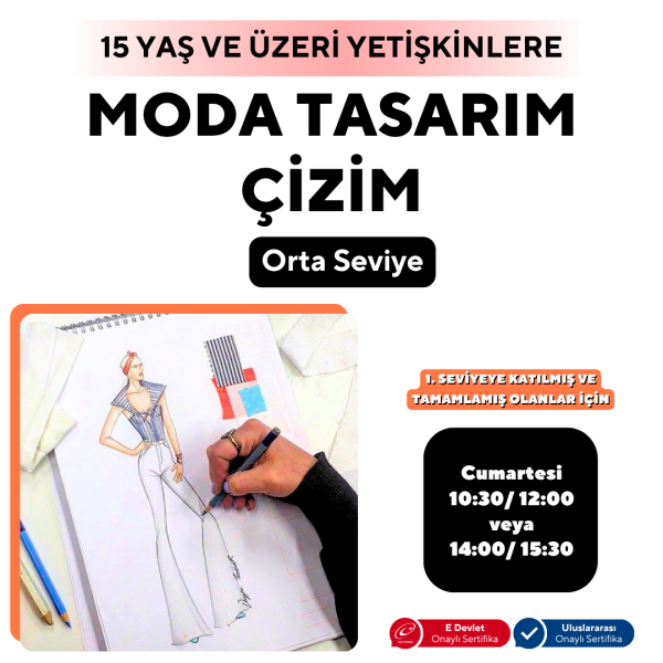 Moda Tasarım Çizim -Orta Seviye ( Yüz Yüze )