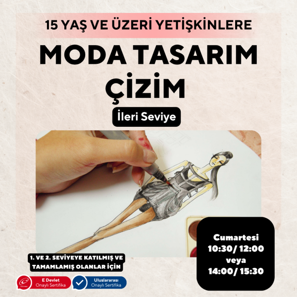 Moda Tasarım Çizim-İleri Seviye ( Yüz Yüze )
