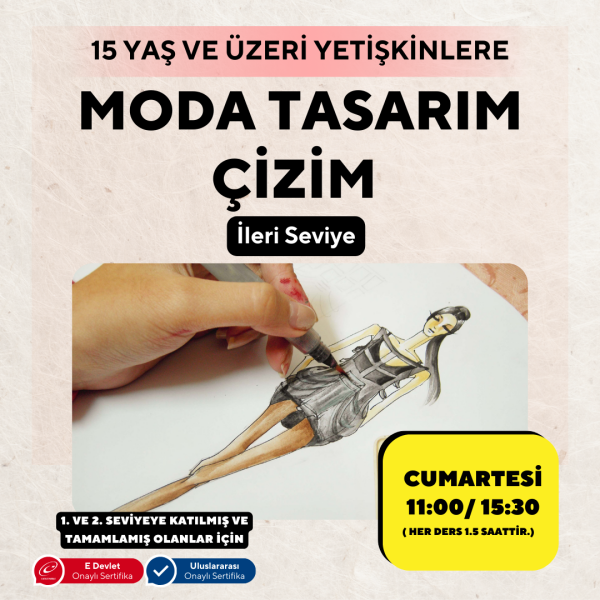 Moda Tasarım Çizim-İleri Seviye ( Yüz Yüze )