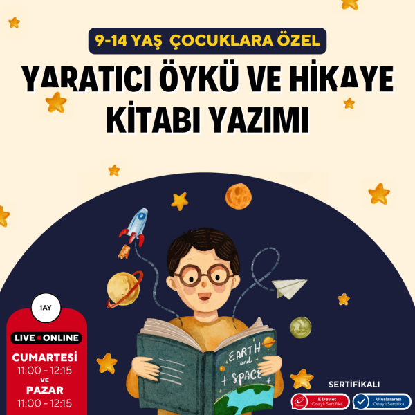 Çocuklara Yaratıcı Öykü ve Hikaye Kitabı Yazımı  (9-14 Yaş) Sertifika İstemiyorum